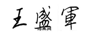 王正良王盛軍行書個性簽名怎么寫