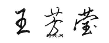 駱恆光王芳瑩行書個性簽名怎么寫