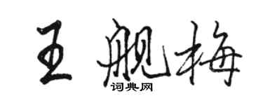 駱恆光王艦梅行書個性簽名怎么寫