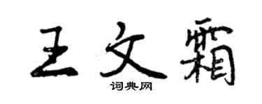 曾慶福王文霜行書個性簽名怎么寫
