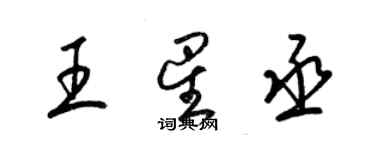 梁錦英王星丞草書個性簽名怎么寫
