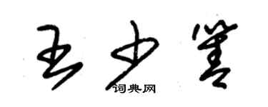 朱錫榮王少箐草書個性簽名怎么寫