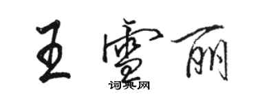 駱恆光王雪麗行書個性簽名怎么寫