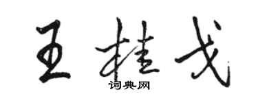 駱恆光王桂戈行書個性簽名怎么寫