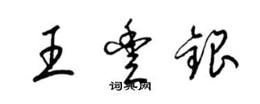 梁錦英王豐銀草書個性簽名怎么寫