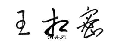 駱恆光王相密草書個性簽名怎么寫