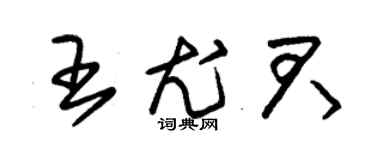 朱錫榮王尤君草書個性簽名怎么寫