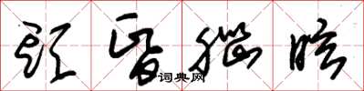 朱錫榮頭昏腦眩草書怎么寫