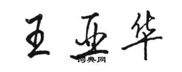 駱恆光王亞華行書個性簽名怎么寫