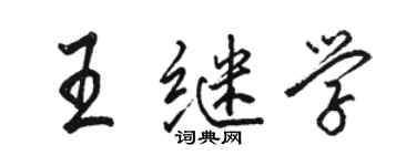 駱恆光王繼學行書個性簽名怎么寫