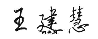 駱恆光王建慧行書個性簽名怎么寫