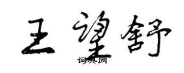 曾慶福王望舒行書個性簽名怎么寫