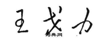 駱恆光王戈力草書個性簽名怎么寫