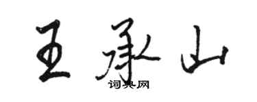 駱恆光王承山行書個性簽名怎么寫