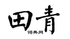 翁闓運田青楷書個性簽名怎么寫