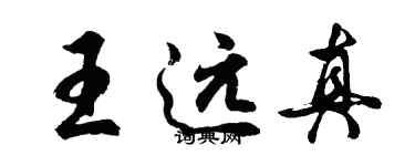 胡問遂王遠真行書個性簽名怎么寫