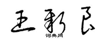 曾慶福王新良草書個性簽名怎么寫