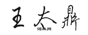 駱恆光王太鼎行書個性簽名怎么寫