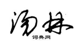 朱錫榮湯林草書個性簽名怎么寫