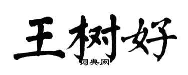 翁闓運王樹好楷書個性簽名怎么寫