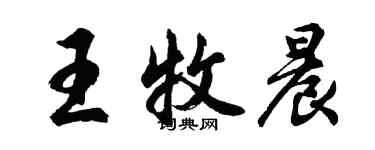 胡問遂王牧晨行書個性簽名怎么寫