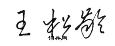 駱恆光王松齡草書個性簽名怎么寫