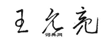 駱恆光王允亮草書個性簽名怎么寫