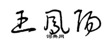 曾慶福王鳳陽草書個性簽名怎么寫
