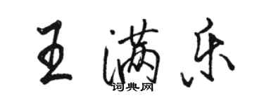 駱恆光王滿樂行書個性簽名怎么寫