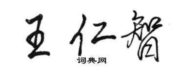 駱恆光王仁智行書個性簽名怎么寫