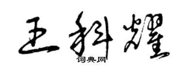 曾慶福王科耀草書個性簽名怎么寫