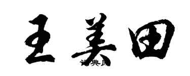 胡問遂王美田行書個性簽名怎么寫