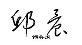 梁錦英邱晨草書個性簽名怎么寫