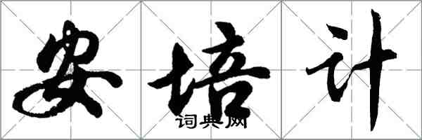 胡問遂安培計行書怎么寫