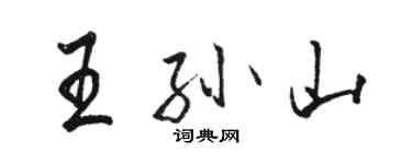 駱恆光王孫山行書個性簽名怎么寫