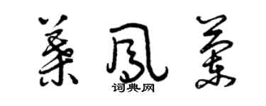 曾慶福葉鳳蘭草書個性簽名怎么寫