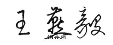 駱恆光王燕毅草書個性簽名怎么寫