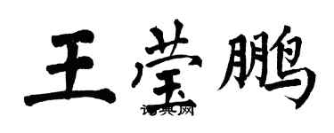 翁闓運王瑩鵬楷書個性簽名怎么寫