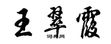 胡問遂王翠霞行書個性簽名怎么寫