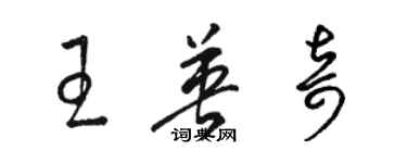 駱恆光王英奇草書個性簽名怎么寫