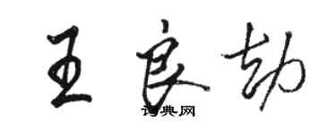 駱恆光王良劫行書個性簽名怎么寫