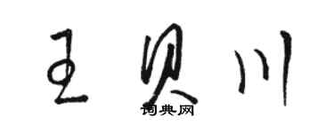 駱恆光王貝川草書個性簽名怎么寫