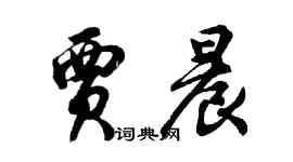 胡問遂賈晨行書個性簽名怎么寫