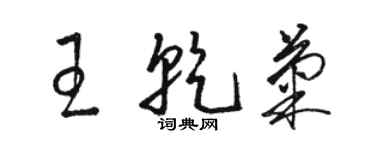 駱恆光王乾菊草書個性簽名怎么寫