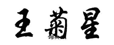 胡問遂王菊星行書個性簽名怎么寫