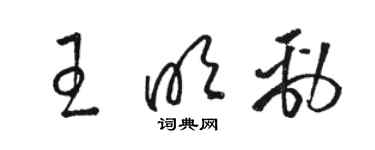 駱恆光王明勁草書個性簽名怎么寫