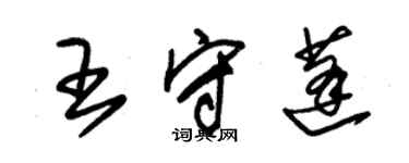 朱錫榮王守蓬草書個性簽名怎么寫