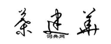 梁錦英葉建華草書個性簽名怎么寫