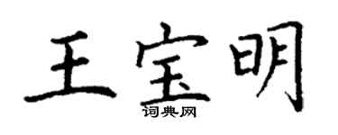 丁謙王寶明楷書個性簽名怎么寫