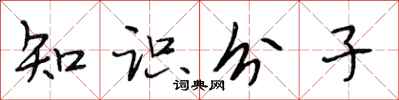 段相林知識分子行書怎么寫
